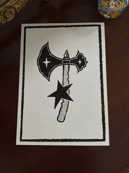 BATTLE AXE - A5 Print - Ready To Ship